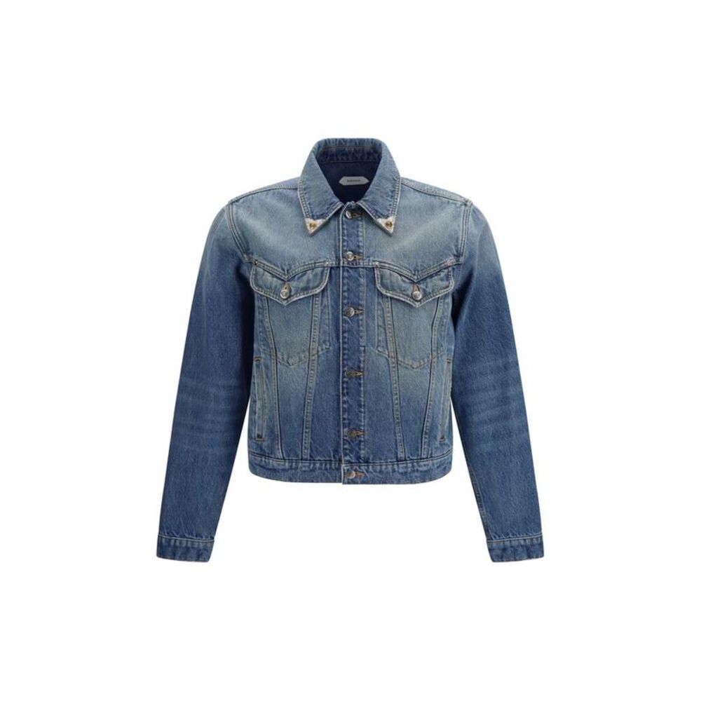 Versace Blue Cotton Denim Men's Jacket